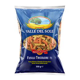 Valle del sole Tricolor Fusilli， 500g
